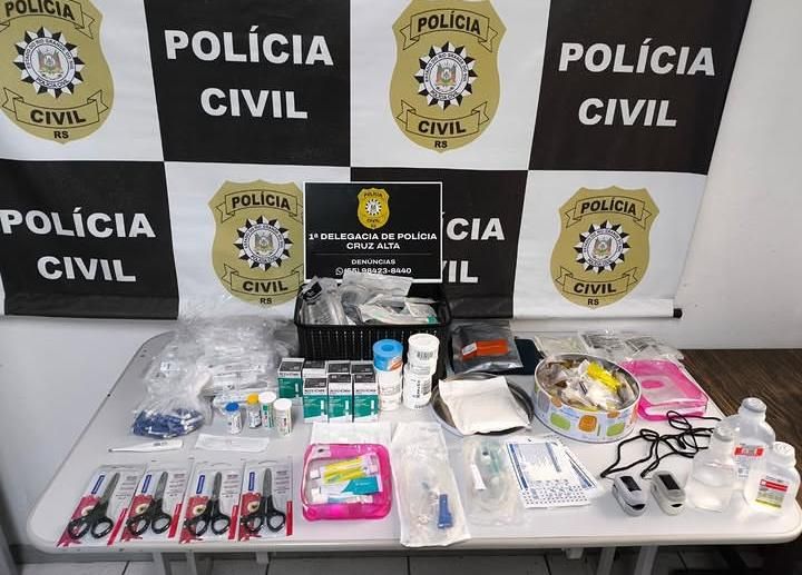 Polícia apreende medicamentos em casa de colaboradora de hospital em Cruz Alta