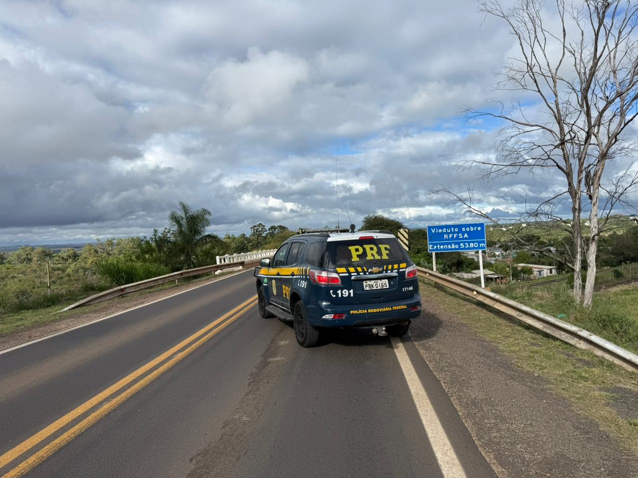 BR-287 terá bloqueio total neste sábado para obras em ponte em Santiago