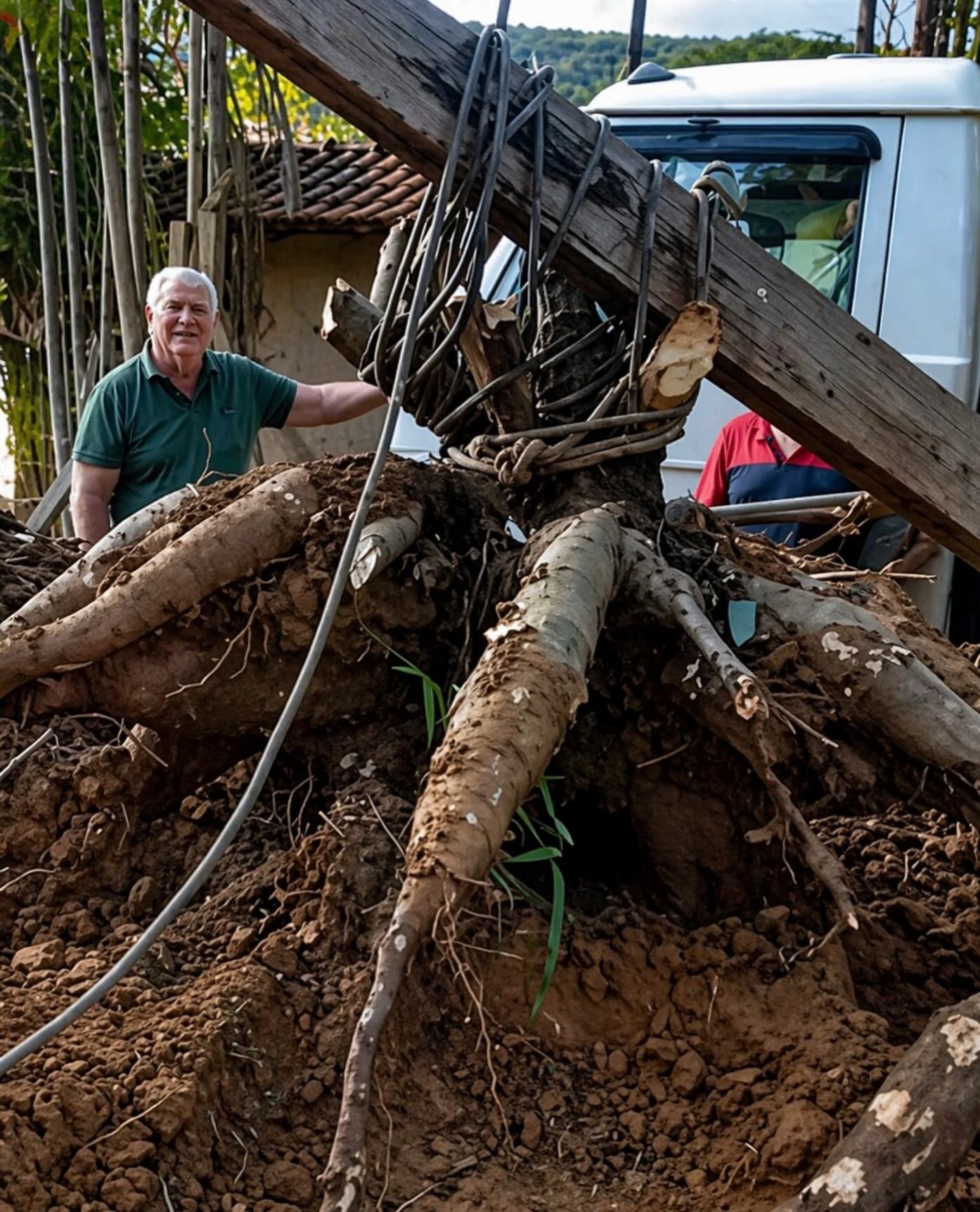 Pé de mandioca rende 84 quilos e surpreende agricultor em Santa Catarina