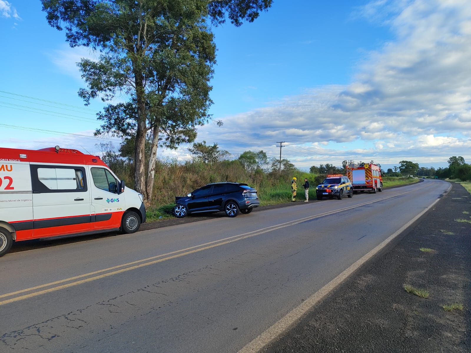 PRF atende sinistro com lesões graves em Santiago