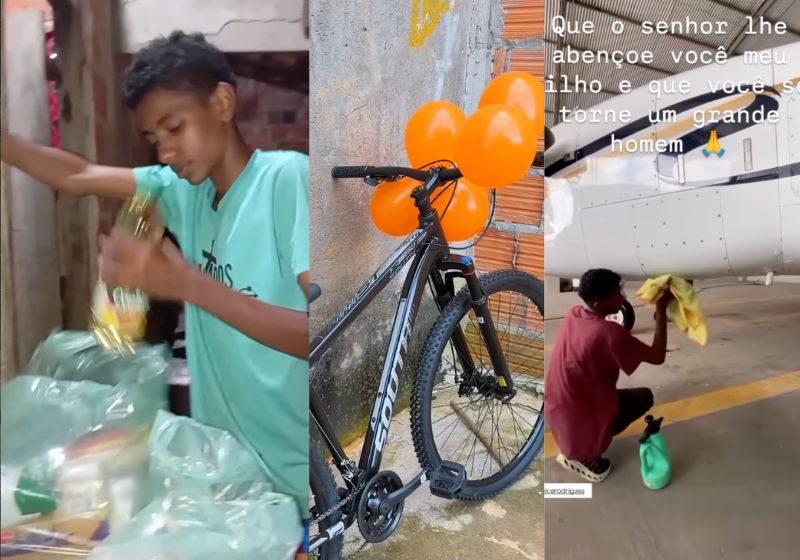Adolescente emociona internet ao usar primeiro salário para comprar comida para a família