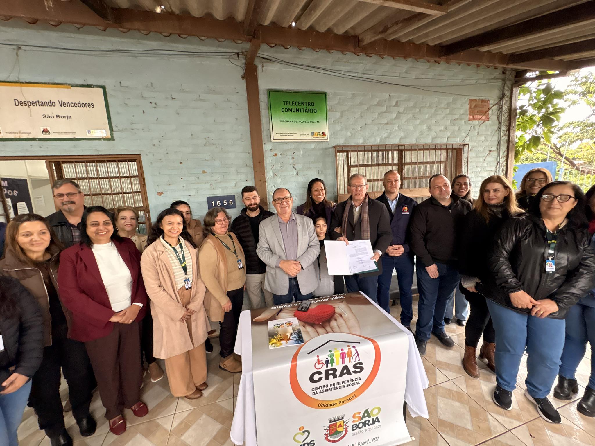 Prefeitura  de São Borja assina ordem de serviço para ampliação do CRAS Paraboi