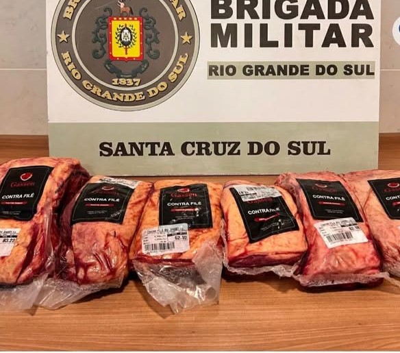 Homem é preso após furtar seis peças de contra filé em Santa Cruz do Sul