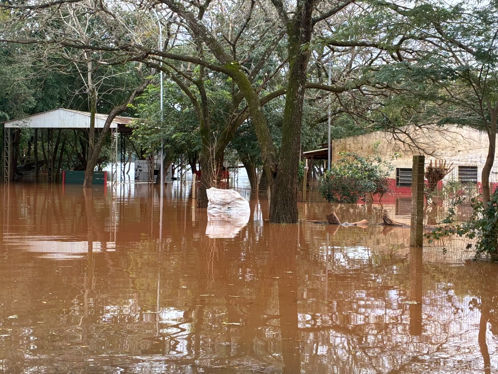 Rio Uruguai ultrapassa cota de inundação em São Borja; duas famílias são desalojadas