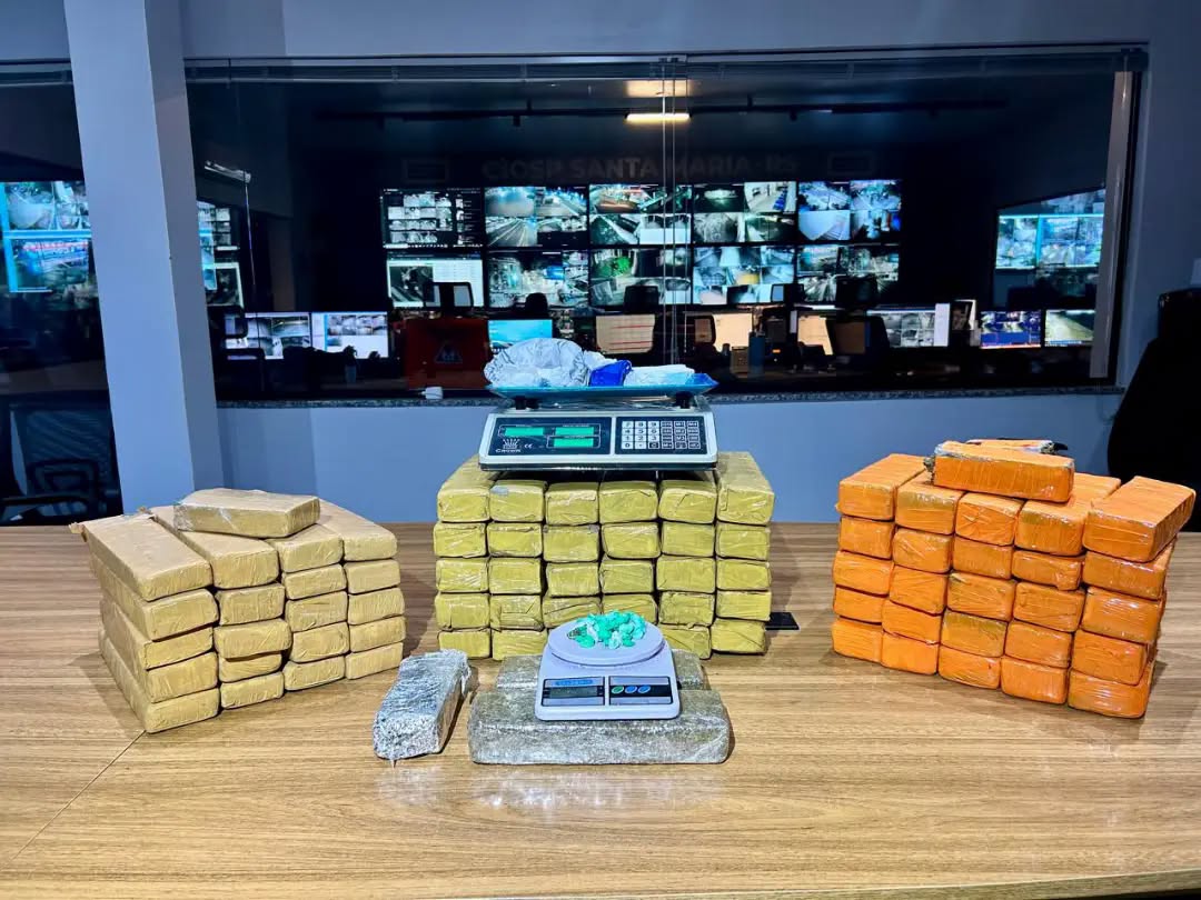 Militar do Exército é preso com mais de 53 quilos de maconha e cocaína em Santa Maria