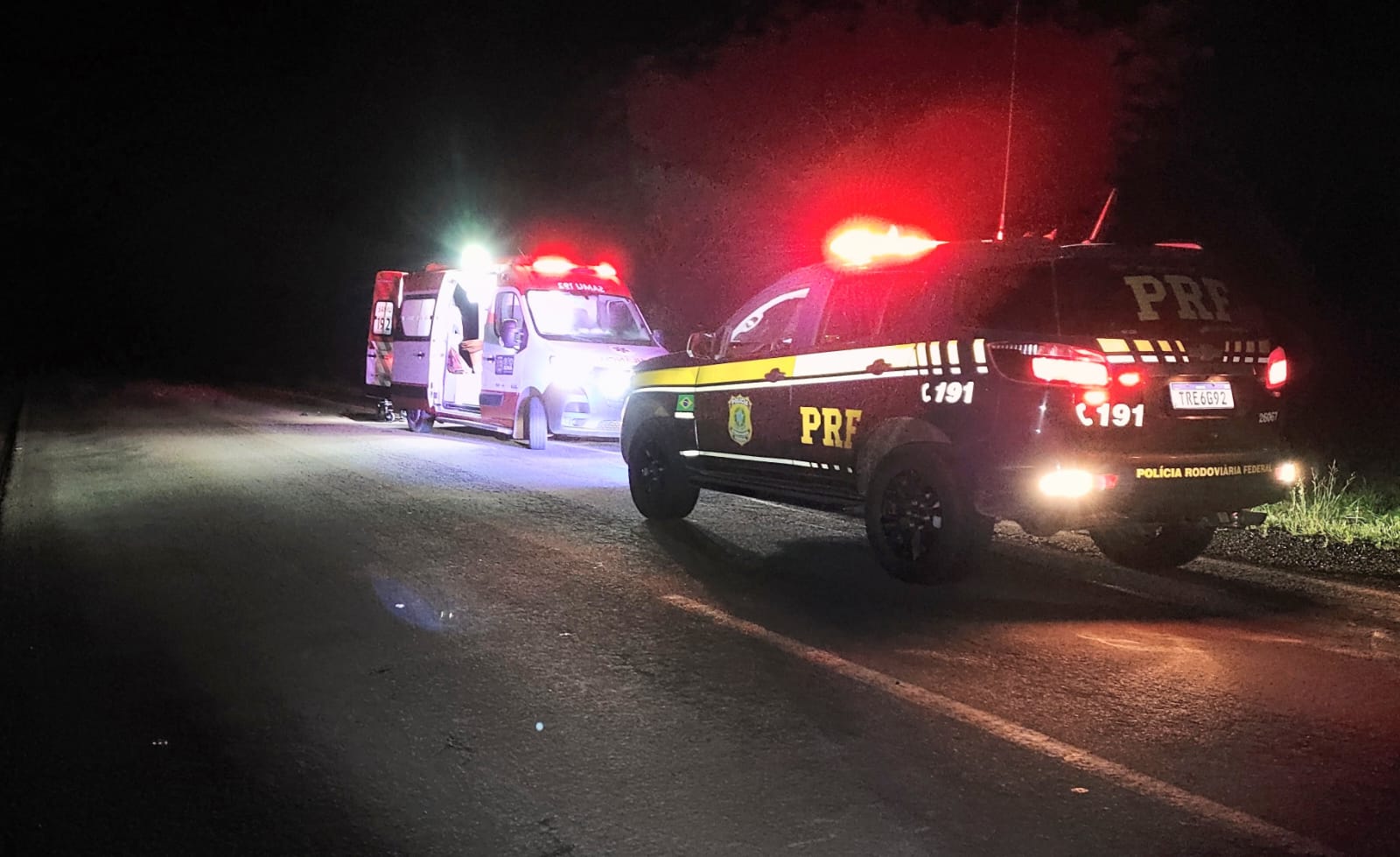 Dois moradores de São Borja ficam feridos em acidente com capincho na madrugada